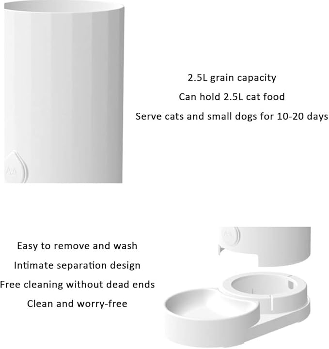 Pet Water Dispenser Gravity Automatic 2.5L Large-Capacity Non-Corner Pet Home Art Suitable for Small Animals Such As Cats and Dogs Feeder (Water Feeder)