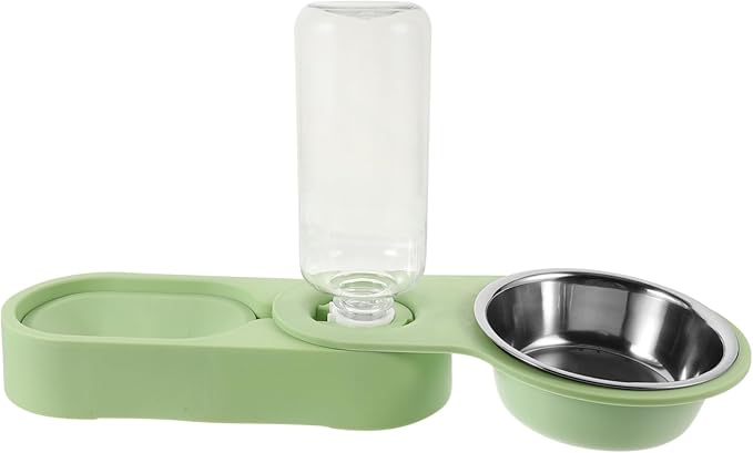 Pet Feeder Detachable Bowls Dual Bowl Cats and Dogs Easy to Feeding Station Automatic Water Dispenser Space-Saving Design