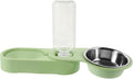 Pet Feeder Detachable Bowls Dual Bowl Cats and Dogs Easy to Feeding Station Automatic Water Dispenser Space-Saving Design