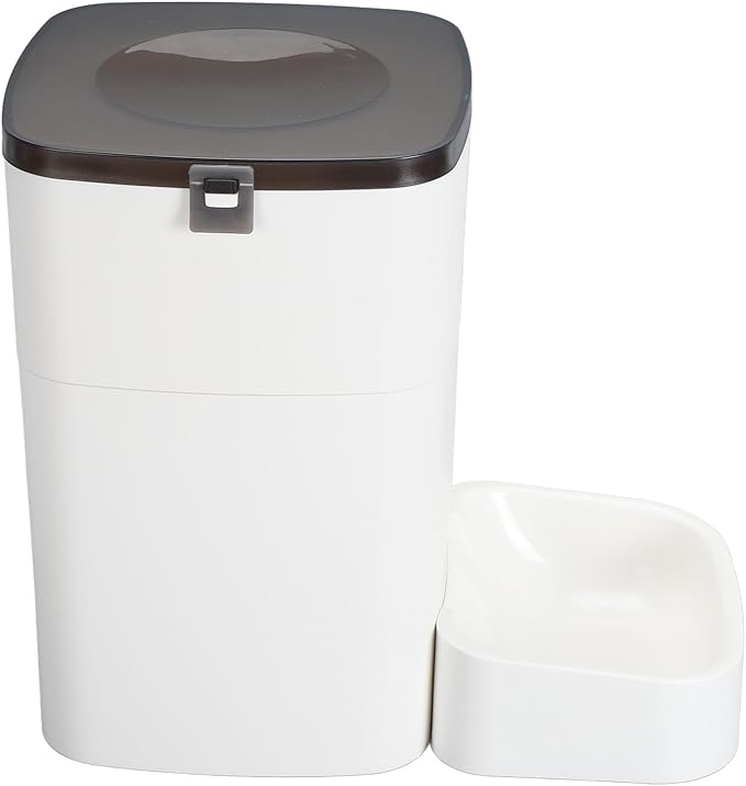 Automatic Pet Feeder Smoother Food Delivery Remote Control Large Capacity for Home Use (White)