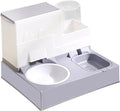 Automatic Cat Feeder, Cat Bowl and Water Feeder, 2 in 1 Pet Food Bowl, Easily Clean for Rabbits Cats Dogs Small Animals Puppy, Gray