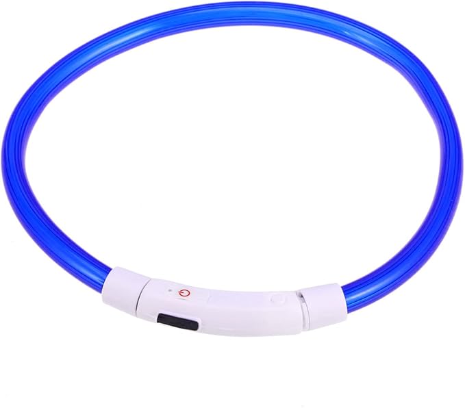Led Glowing Dog Collar USB Rechargeable Pet for Night Safety Energy-Saving Design Flexible Outdoor Use