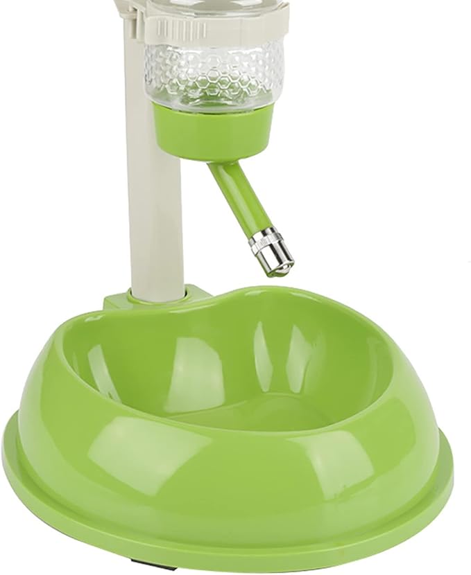 Dog Crate Water Bottle Dispenser, Adjustable No Drip Standing Dog Water Bottle Stand Pet Water Dispenser for Dogs and Cat(Green)
