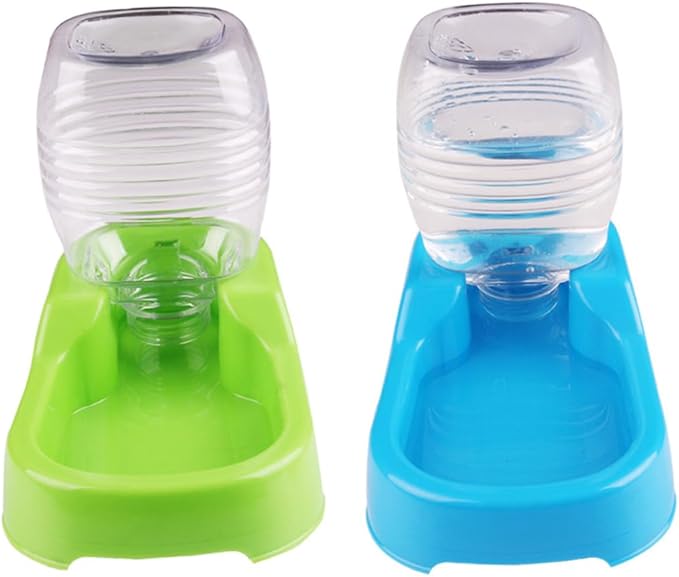 FRCOLOR 3pcs Pet Water Feeder Creative Drinking Bowl for Dogs Puppies Non-Spill Design Safe Smooth for Home and Pet Shops Green