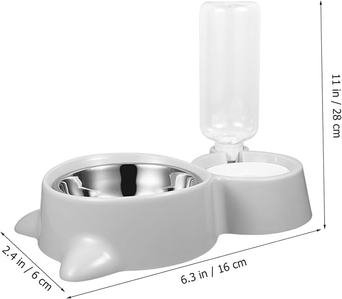 Milisten Pet Feeder and Water Dispenser for Dogs Dual-use Food Container Non- Design Automatic Leak Bowl Food-Grade Easy to