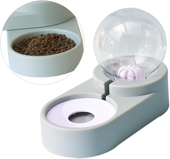 BESPORTBLE Automatic Pet Water Feeder Double Bowls Blue Design Convenient Water Dispenser for Cats Dogs Smooth Surface No Spills for Home Pet Shops