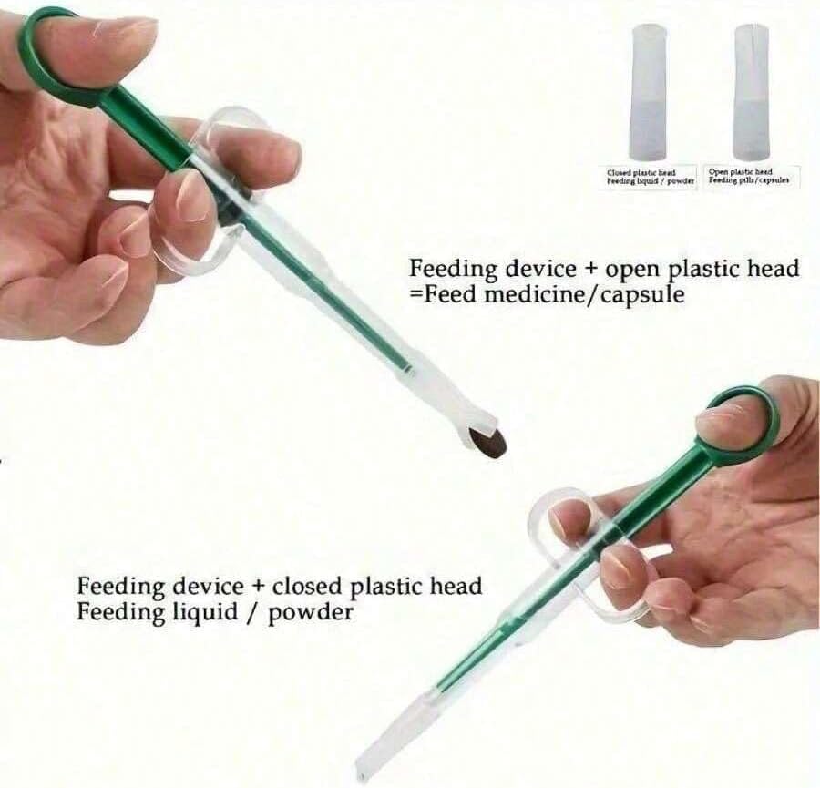 1PC Automatic eco-Friendly Plastic pet Feeding Tube Syringe kit Needle Dropper Feeder for Cats and Dogs （Random Color Shipping）