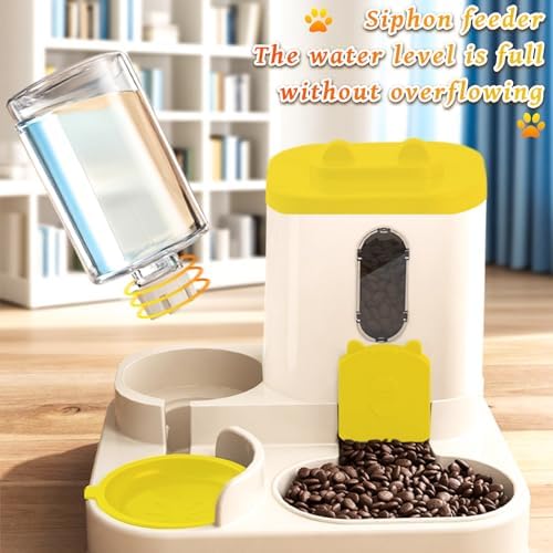 Automatic Pet Feeder & Water Dispenser Set for Dogs & Cats, Large Capacity Food & Water Station, Ideal for All Pets – Black Color
