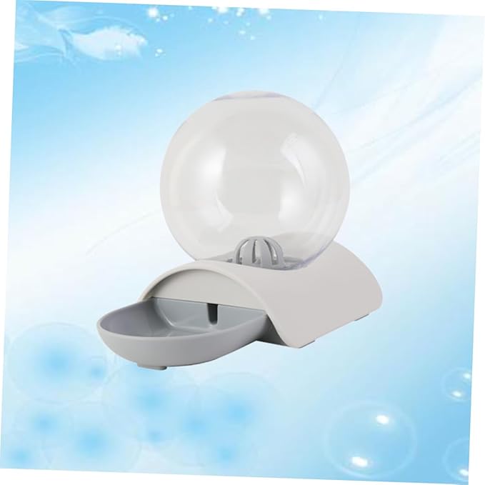 Automatic Pet Water Dispenser for Cats Dogs Smooth Water Feeder Grey for Home Use Unique Design Prevents Spills