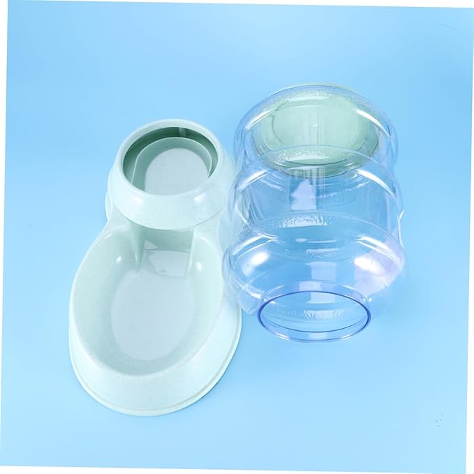 BESPORTBLE Automatic Pet Food and Water Dispenser Plastic Feeder for Dogs and Cats Easy to Clean Fresh Water Supply Green Color for Busy Pet Owners