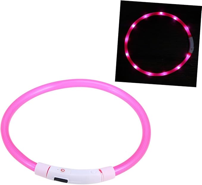 USB Rechargeable Led Night Dog Collar Flashing Pet Collar Light Modes for Safety During