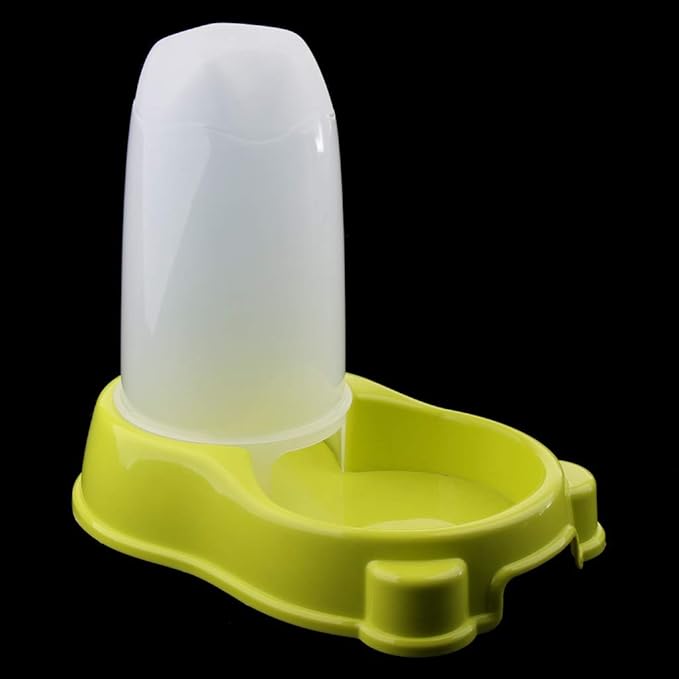 Pet Feeder Waterer Automatic Food and Water Dispenser Bowl for Dogs and Cats (Green)