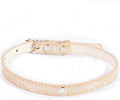 Lakke Bling Sequin Puppy Dog Collar Cat Necklaces Supplies Solid Nylon Durable Walking Running Necklaces Gold S