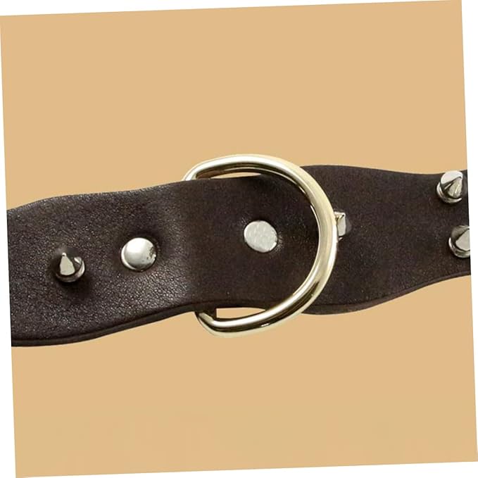 Pet Cowhide Collar for Medium Large Dogs Adorable Leather Necklet Stylish Design Material XL Pet Accessory