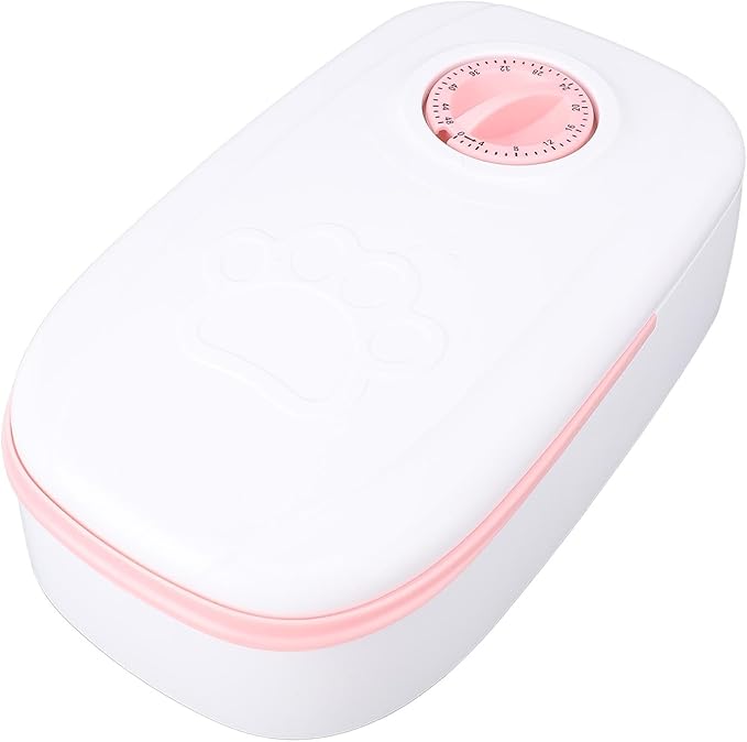 Automatic Pet Feeder Intelligent Timed Dry Wet Food Bowl for Dogs Cats Medium Rugged and Easy to Clean White (Rosy)