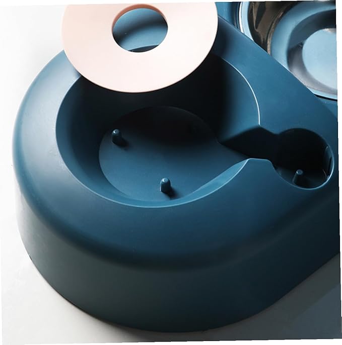 Automatic Dog Feeder and Water Bowl with Spill-Resistant Design, Blue Pet Food and Water Dish for Cats and Dogs, Suitable for Home Use