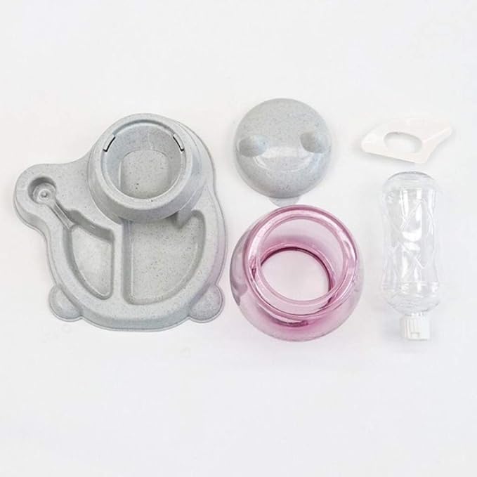 Pet Feeder, Automatic Water Dispenser Pet Waterer, NonWet Mouth and Antioverturning Pet Bowl