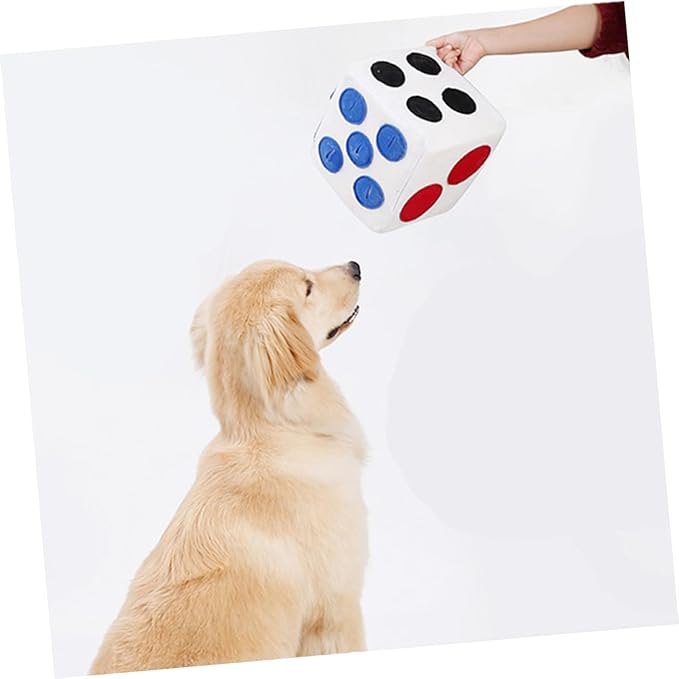 Dog Plush Training Dice for Pets Sniffing Enrichment with Invisible Zipper Durable and Easy to Clean for Dog Behavioral Training and Interactive Play