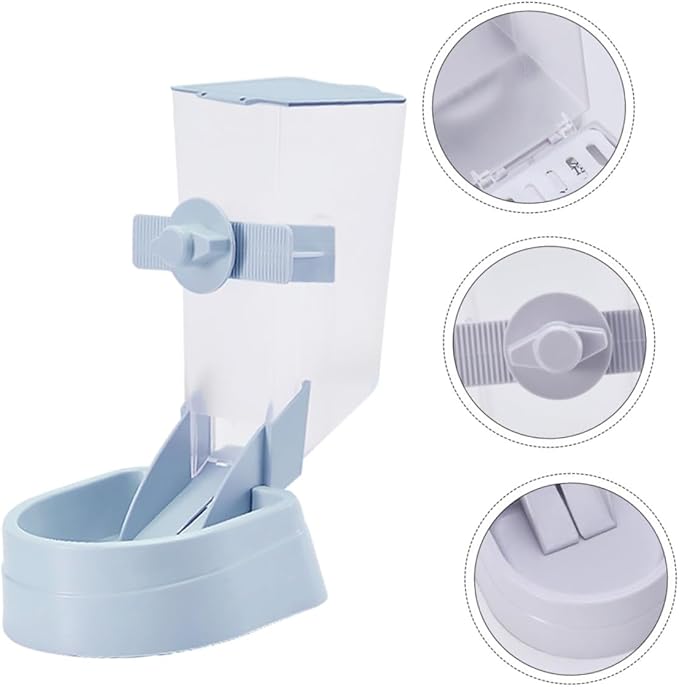 Luxshiny 2L Hanging Automatic Dog Feeder for Cage with Large Capacity Pet Food Dispenser Hanging Dog Bowl in Crates