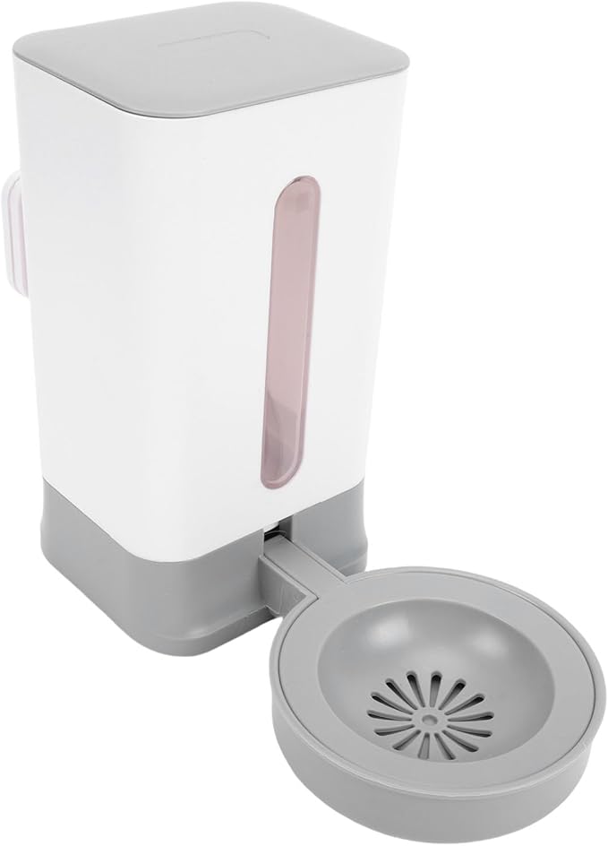 Pssopp 1.5L Automatic Pet Water Dispenser, BPAFree Durable Plastic, System for Dogs and Cats, Ideal for Cages and Travel (Grey)