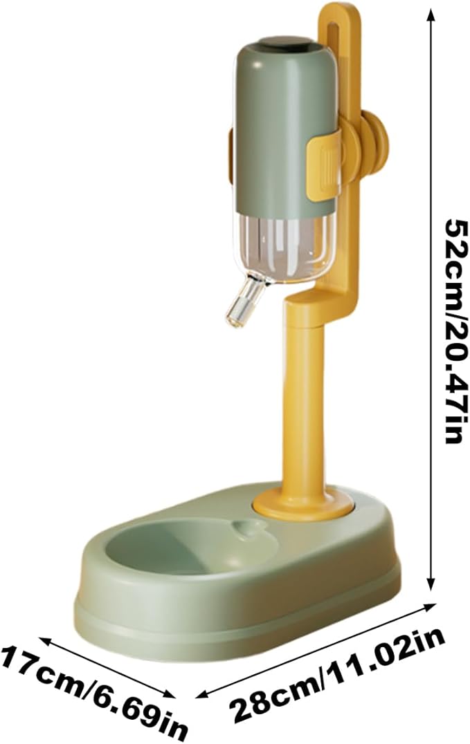 Genérico Automatic Pet Water Dispenser – Raised Drinker with Slow Dispenser | 750 ml of Water in Standing Pet Bowl with Adjustable Height | for Small Animals
