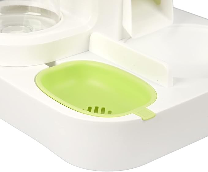 ANGGREK Cat Waterer Feeder, Automatic Pet Water Dispenser Food Feeder Integrated for Home (Green)