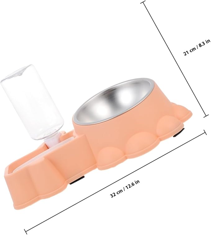 Automatic Pet Food and Water Dispenser Bowl Wear-Resistant Stainless Steel Dog Feeder with Container for Safe and Easy Feeding