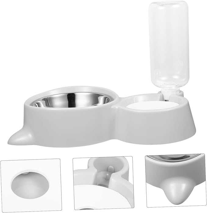 BESPORTBLE Pet Dog Food Bowl with Automatic Water Dispenser Dual Use Food Container for Pets Easy Design Capacity Portable Feeder