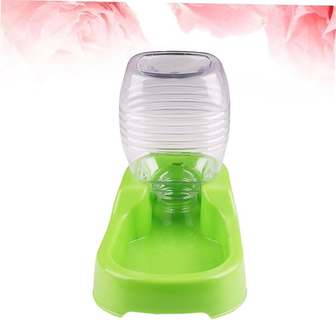 BESPORTBLE Pet Water Feeder Bowl Creative Green Design Non Tip Automatic Water Dispenser for Dogs Puppies Smooth Surface for Home Pet Shops