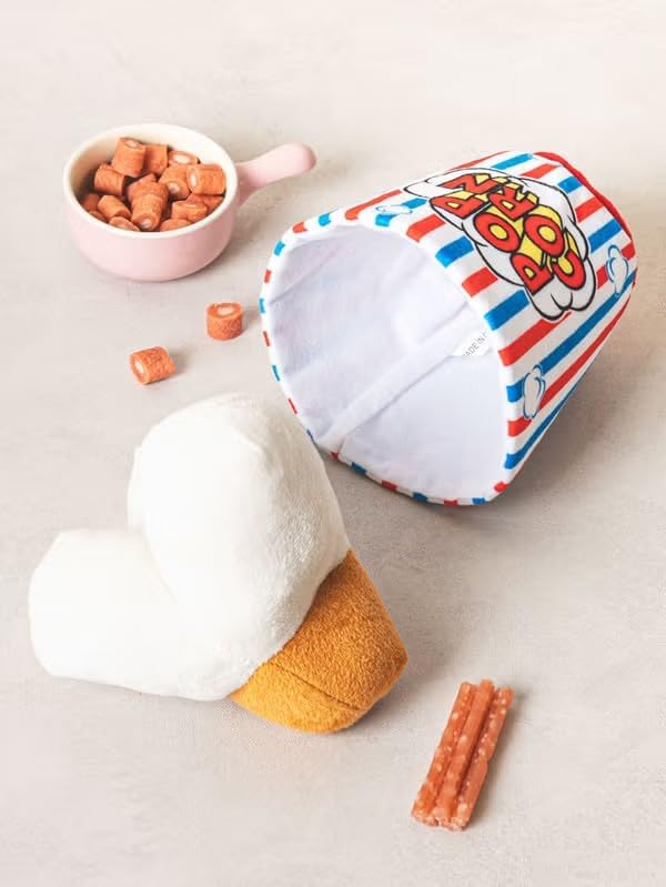 Rustling Popcorn Shaped Dog Toy