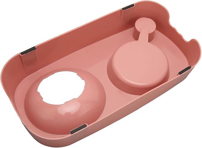 Pet Water Food Bowls, Dog Cat Bowl with Automatic Water Dispenser Bottle Automatic Water Feeder Food Dish Set for Dogs Cats ()