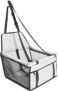 Pet Car Seat for Audi S7 C8 Sportback 2019 2020 2021 2022 2023 2024 Dog Car Seat with Leash Portable Dog Bed for Car Washable Foldable Car Pet Bag,Light Grey