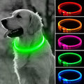 LED Dog Collar - Light Up Dog Collars - USB Rechargeable Lighted Dog Collar, Flashing Dog Collar Lights for Your Dog Walking at Night (Green)