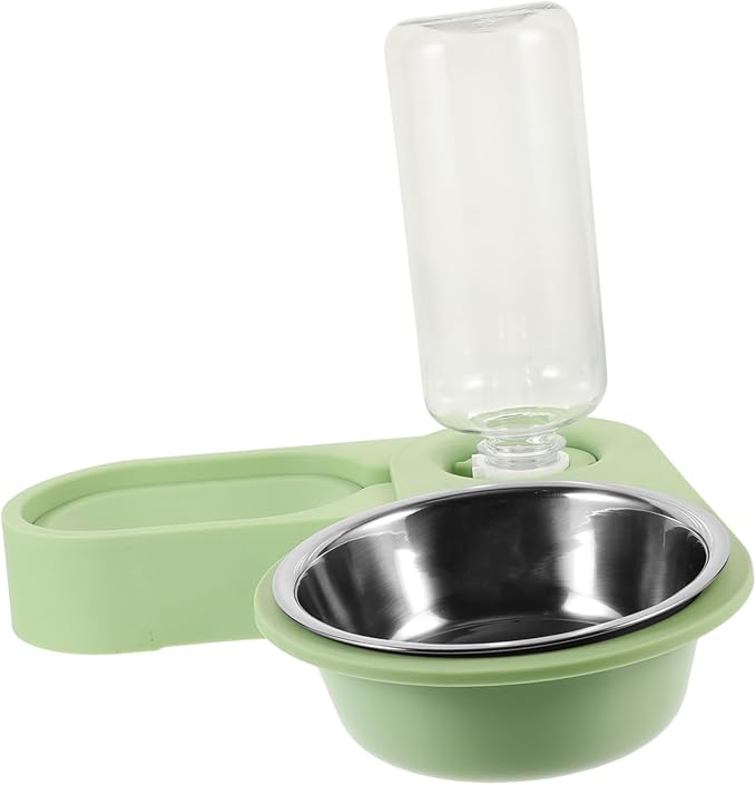 Automatic Pet Feeder Dual Bowls Rotating Wall Corner Design Easy Cats and Dogs Non-Leak Practical Pet Feeding