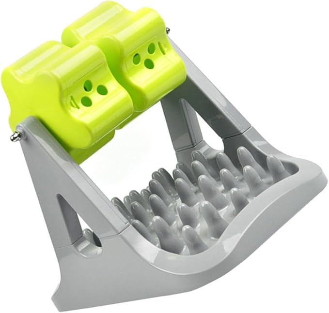 POPETPOP Pet Dog Food Feeder with Rotating Design Slow Eating Bowl to Prevent Choking Durable Food-Grade Material for Training and Feeding Dogs Gray Green