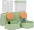 Automatic Food Feeder and Waterer Set,Automatic Pet Feeder Small Medium Pets Dogs Cats Food Feeder 2 in 1 Water Dispensers for Small Animals Rabbits Guinea Pigs Kittens and Dogs