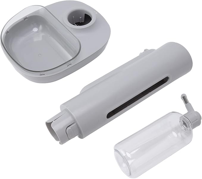 Tbest Automatic Feeders,Pet Water Dispenser Bowl Automatic Height Detachable 480ml Bottle Standing Pet Drinking Feeder for Dog Cat