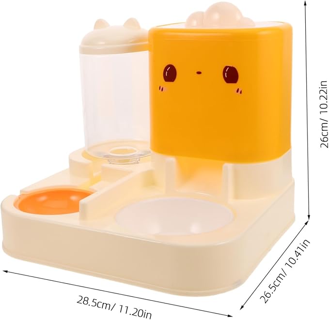 Kisangel Automatic Water Dispenser Double Bowls Feeder for Cats Dogs Pet Water Supply Raised Cat Bowl Food Dispenser