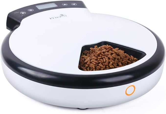 Pet Supplies 5 Meals Pet Automatic Feeding Machine Flat Version Canned Timing Feeding Cats Dog APP Control Portable