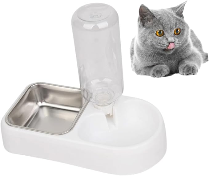 BESPORTBLE Double Pet Water Feeder and Drinking Tool Creative Automatic Water Dispenser for Dogs and for Home and Pet Shops