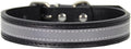 Anti lost Leather Luminous Collar Pet Collar Reflective Belt Pet Accessories 2pcs black XS 1.5cm*30cm Neck 19cm 27cm