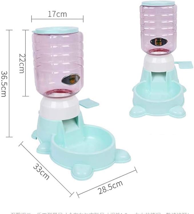 Intelligence Feeder Pet Automatic Feeder Dog and Cat Press Type Quantitative Dog Food Bowl Utensils Pet Supplies Portable (Color : Green) (Apricot)