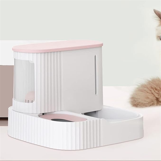 Dual-Use Automatic Pet Feeder & Water Dispenser for Cats & Dogs, Non-Electric Gravity Food & Water Bowl