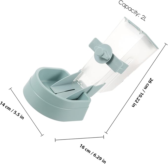 Automatic Hanging Dog Feeder with Lid Capacity Pet Food Dispenser for Cage Use Space-Saving Stable Design Easy to Clean Detachable Bowl in Night Sky Blue