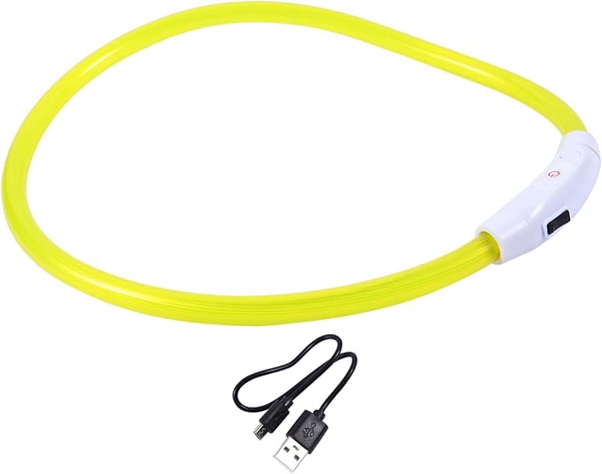 Led Glowing Dog Collar USB Rechargeable Pet Glow Collar for Puppies Lightweight Design for Safe and Festive Occasions