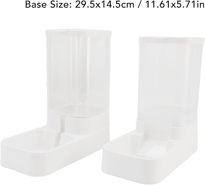 Automatic Pet Feeder and Water Dispenser, Gravity Food and Water Bowl Set with Non Slip Base for Small Medium Large Dogs Cats, 1 Gallon Capacity