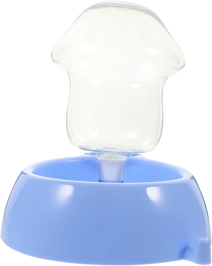Happyyami Automatic Pet Water Dispenser Transparent Drinking Bowl for Cats and Dogs Durable Plastic Feeder with Bottle Design Lightweight and Portable for Home Travel