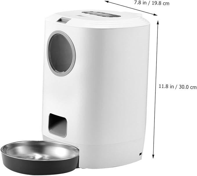 VANZACK 1pc Automatic Pet Feeder Capacity Timed Food Dispenser for Dogs and Feeding Device Memory Function and for Pet Owners