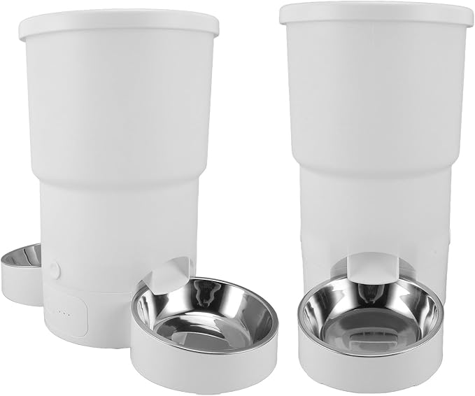 Automatic Pet Feeder, Smart WiFi Remote Control Food Dispenser with Dual Power Supply and Stainless Steel Bowl, for Cats and Dogs