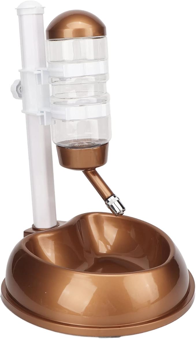 Tbest Dog Water Dispenser,Pet Standing Water Dispenser Bowl Height Multifunction Dog Automatic Water Food Feeder Witetachable Pole